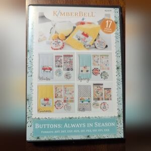 KimberBell Buttons: Always In Season Embroidery CD